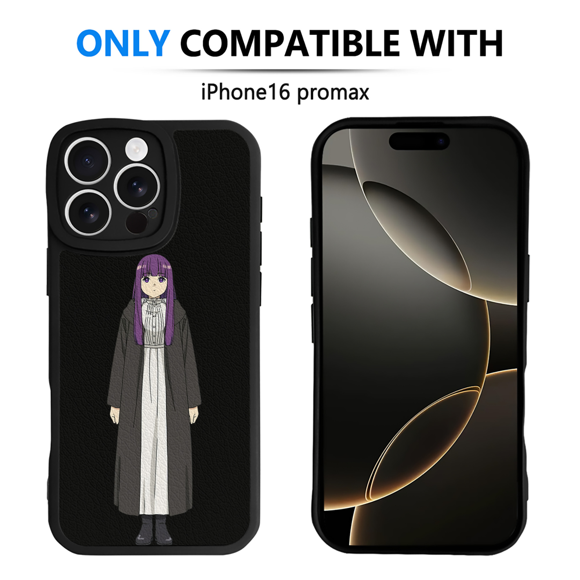 （画像用） 葬送のフリーレン Frieren 【iPhone 16シリーズ対応】シリコンスマホケース（レザー調） 材質：シリコン